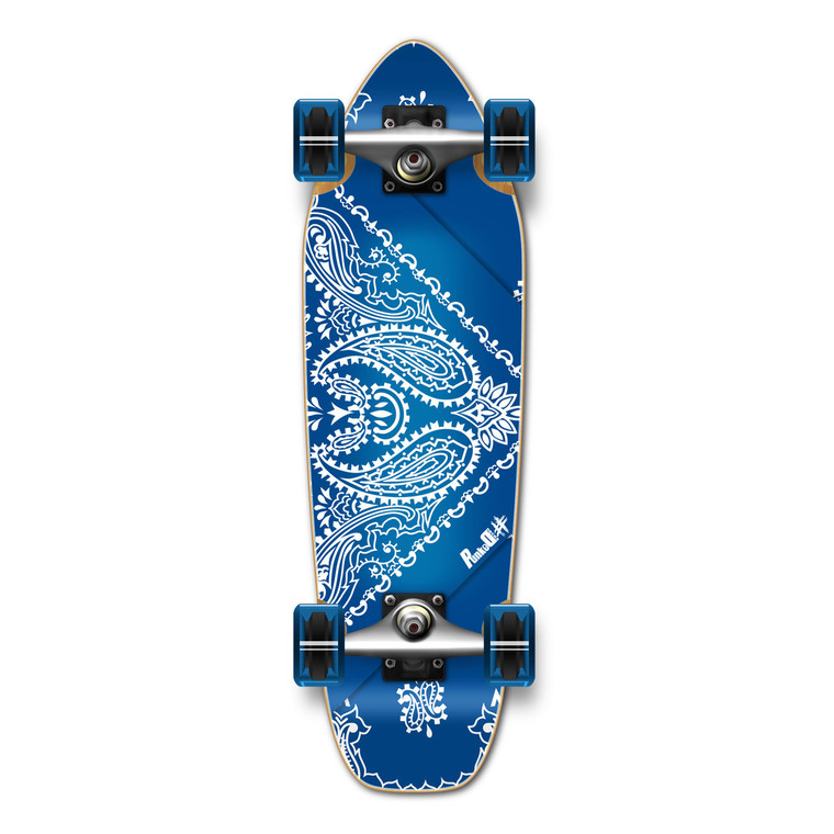 Yocaher Complete Mini Cruiser Skateboard Longboard - Bandana Blue
