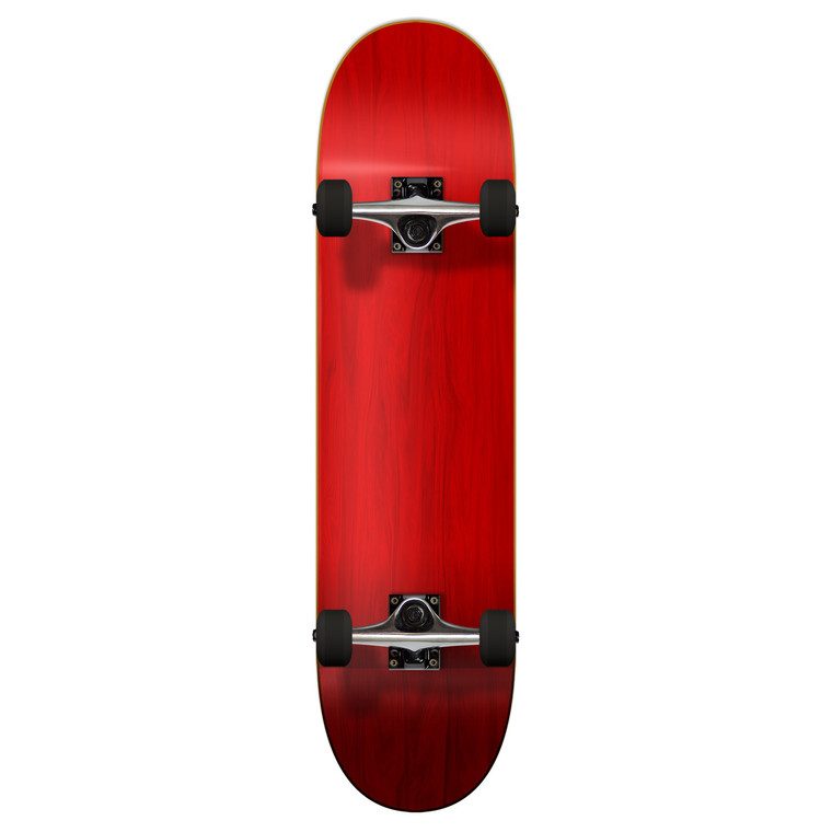 Yocaher Blank Complete 7.75" Skateboard - Stained Red