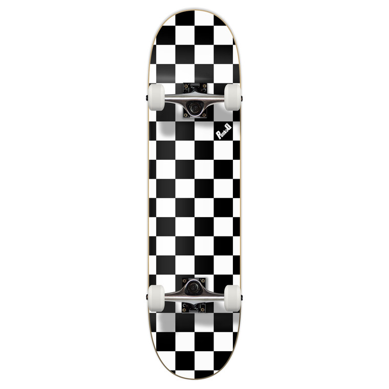 Yocaher Graphic Complete 7.75" Skateboard - Checker White