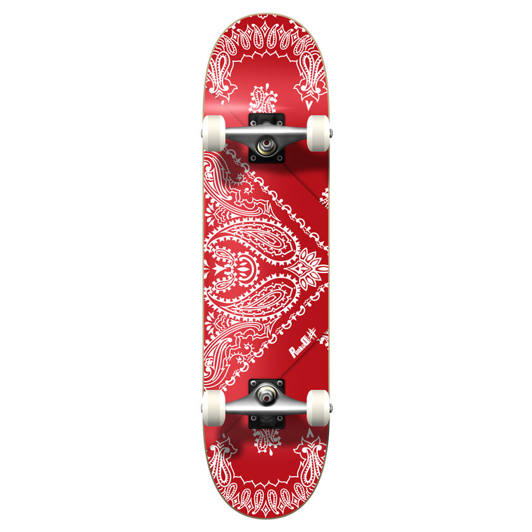 Graphic Complete Skateboard - Bandana Red
