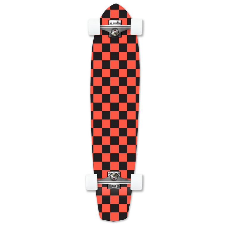 Slimkick Longboard Complete - Checker Orange