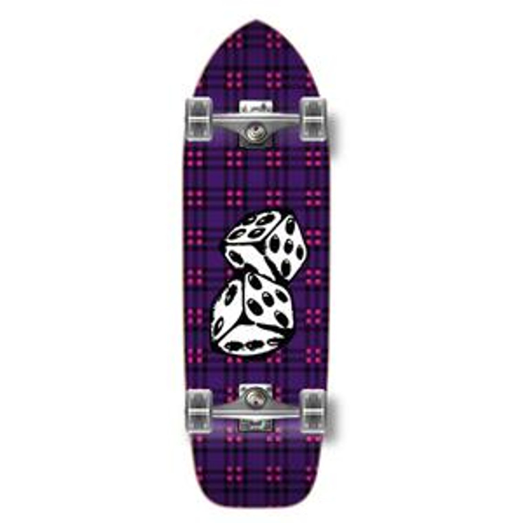 YOCAHER Old School Longboard Complete - Dice