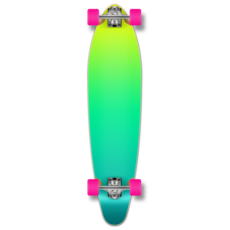 Kicktail Longboard Complete - Gradient Green