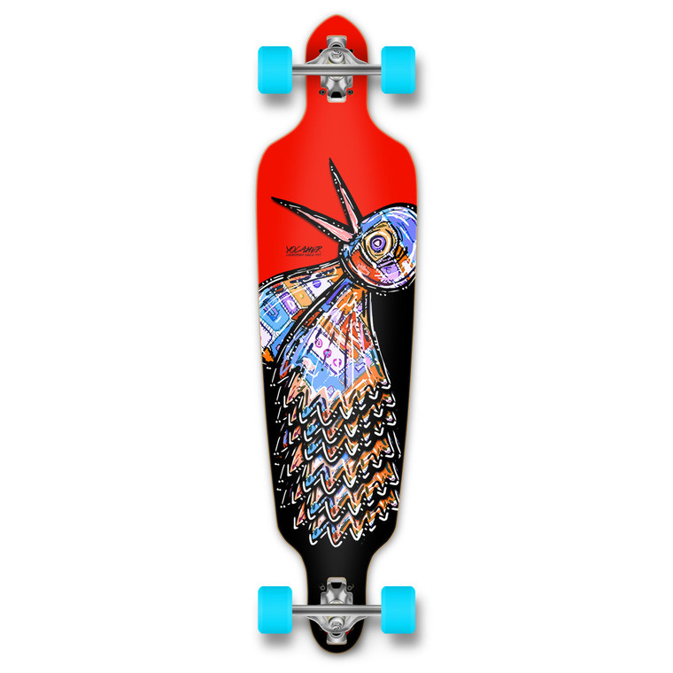 Drop Through Longboard Complete - The Bird Red