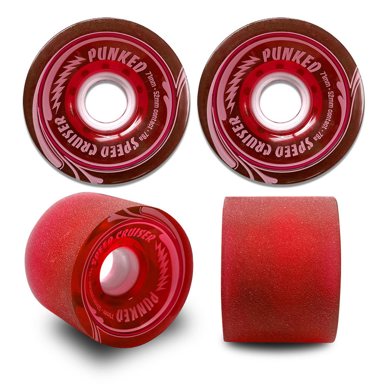 Speed Cruiser 71mm Longboard Wheels - Gel Red