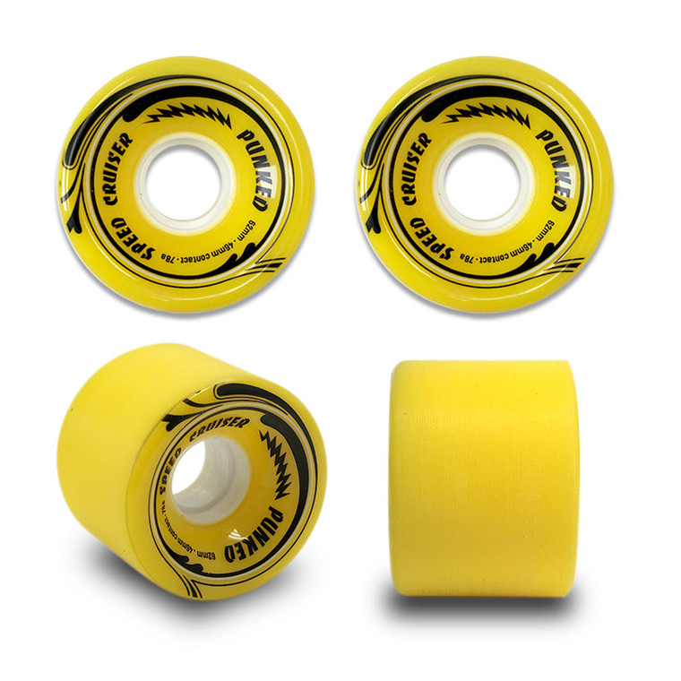 Speed Cruiser 62mm Longboard Wheels - Solid Yellow
