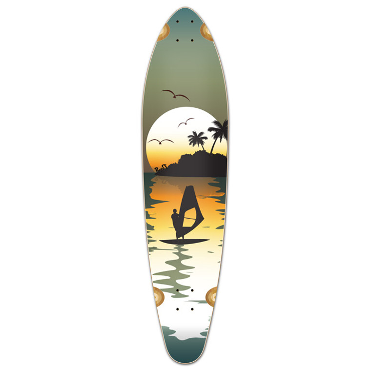 Kicktail Surfer Longboard Deck