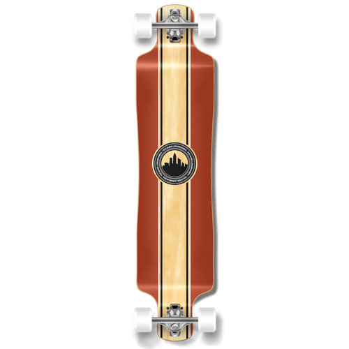 Crest Burgundy Lowrider Longboard Complete