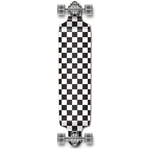 Drop Down Longboard Complete - Checker White