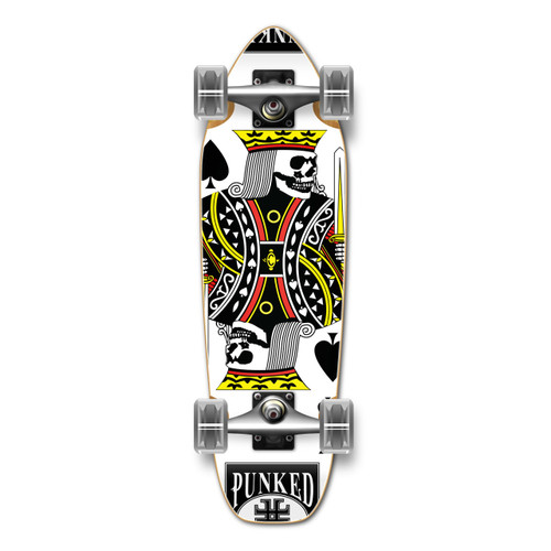 Yocaher Complete Mini Cruiser Skateboard Longboard - King of Spades