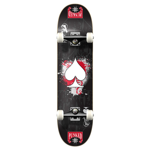 Skateboard Complet KPC Pro - Deck érable 7 Plis, 7.75" - Damier Noir Et Blanc