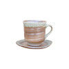 Light Brown with Beige Rim Coffee Set