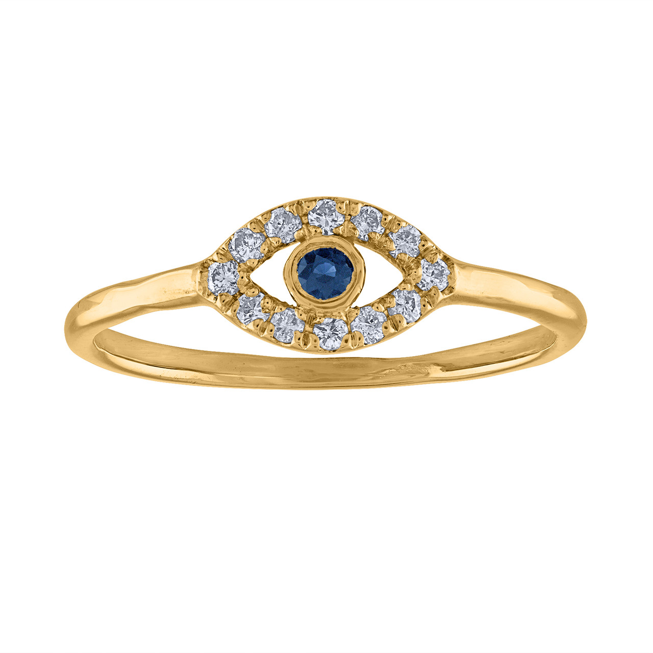 Natural Diamond Hand Brushed Ring, 14k Yellow Gold Pinky Finger Thin Band  Ring | eBay
