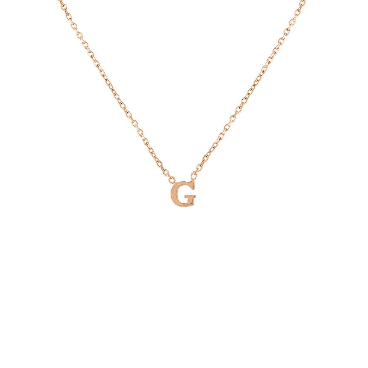 Two Initial Necklace in 18K Rose Gold Plating - MYKA