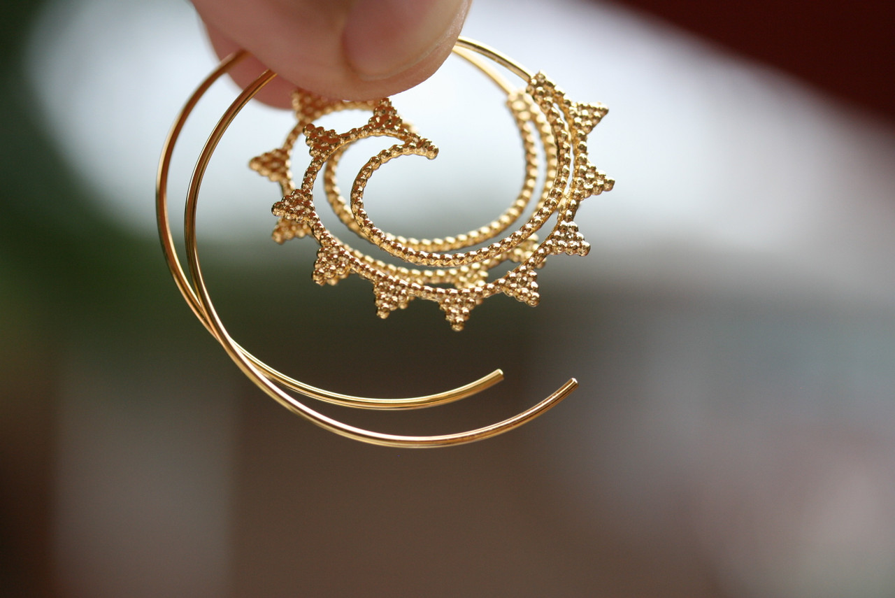 Buy Golden Hoop Earring | Hoop Party Earring | Hoop Cross Earring