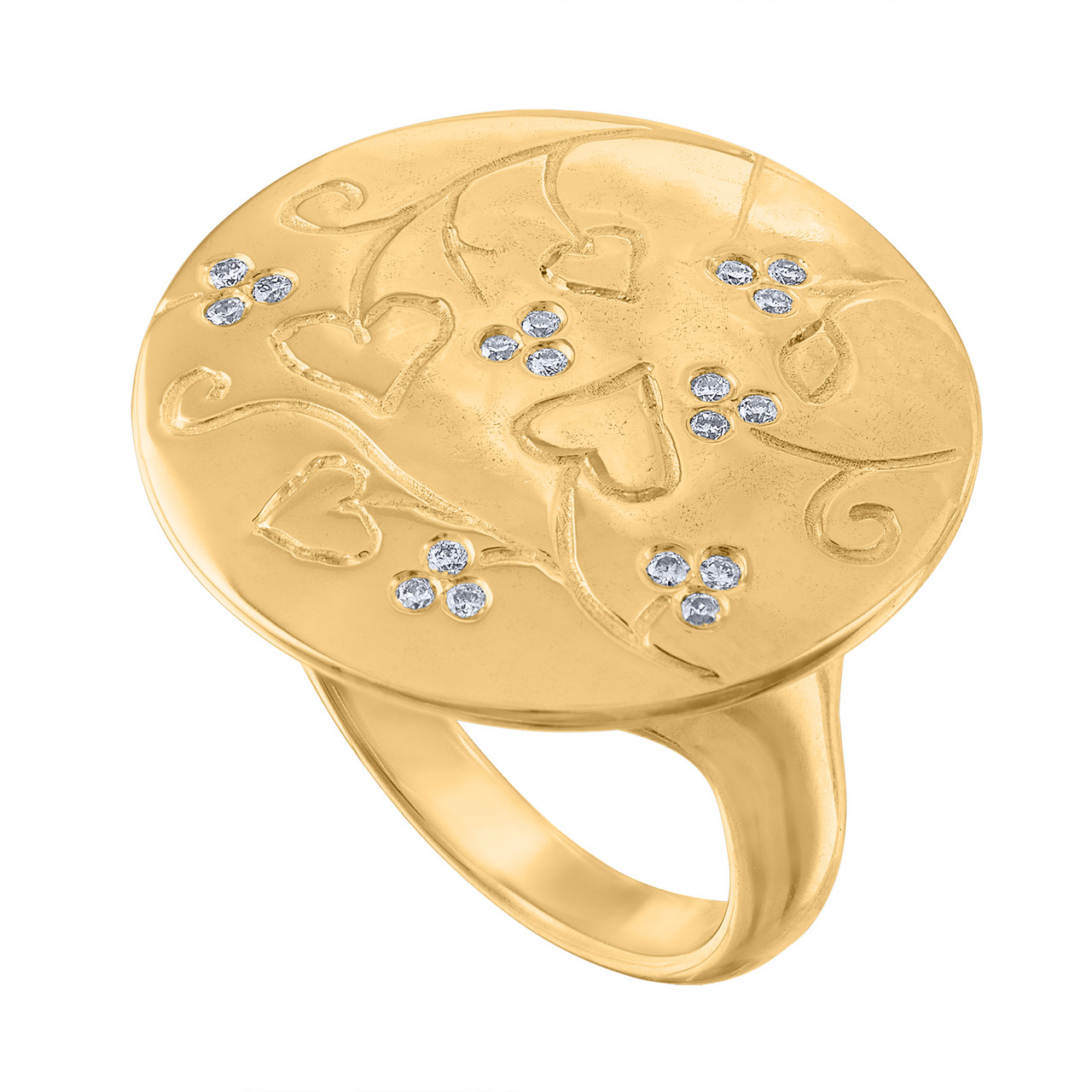 14K White Gold White Yellow Diamond Cocktail Ring for Women Floral Design  1.25ct 802988