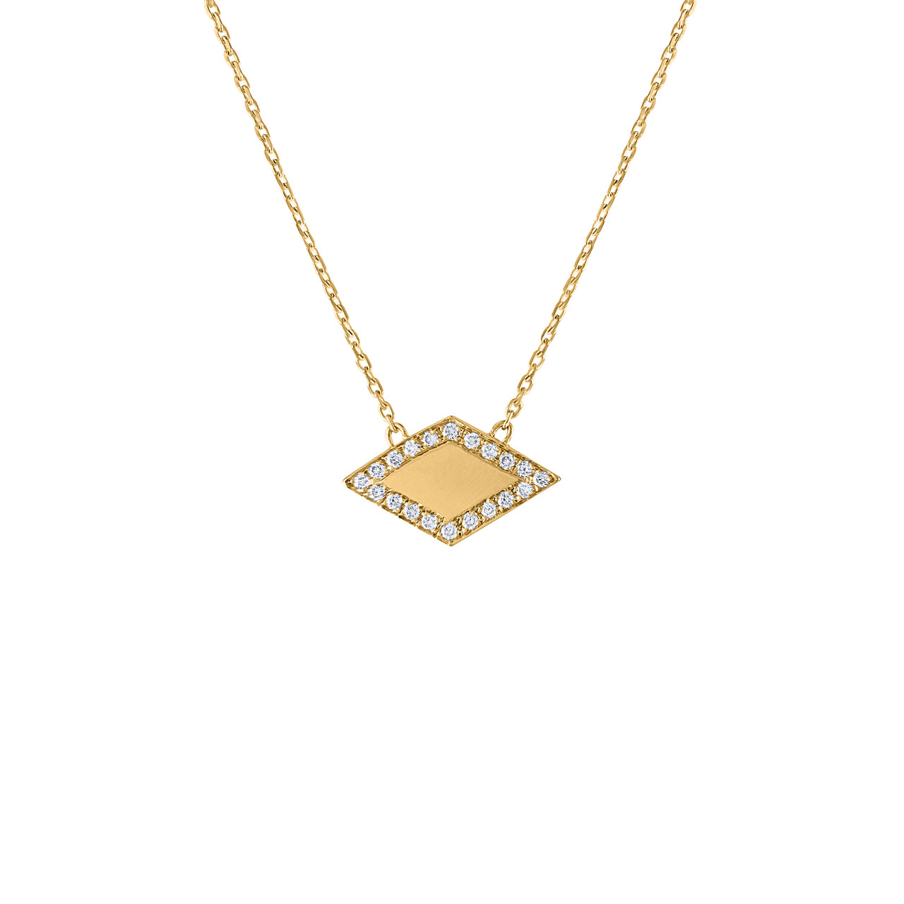 Yellow Gold Diamond Encrusted Lace Necklace