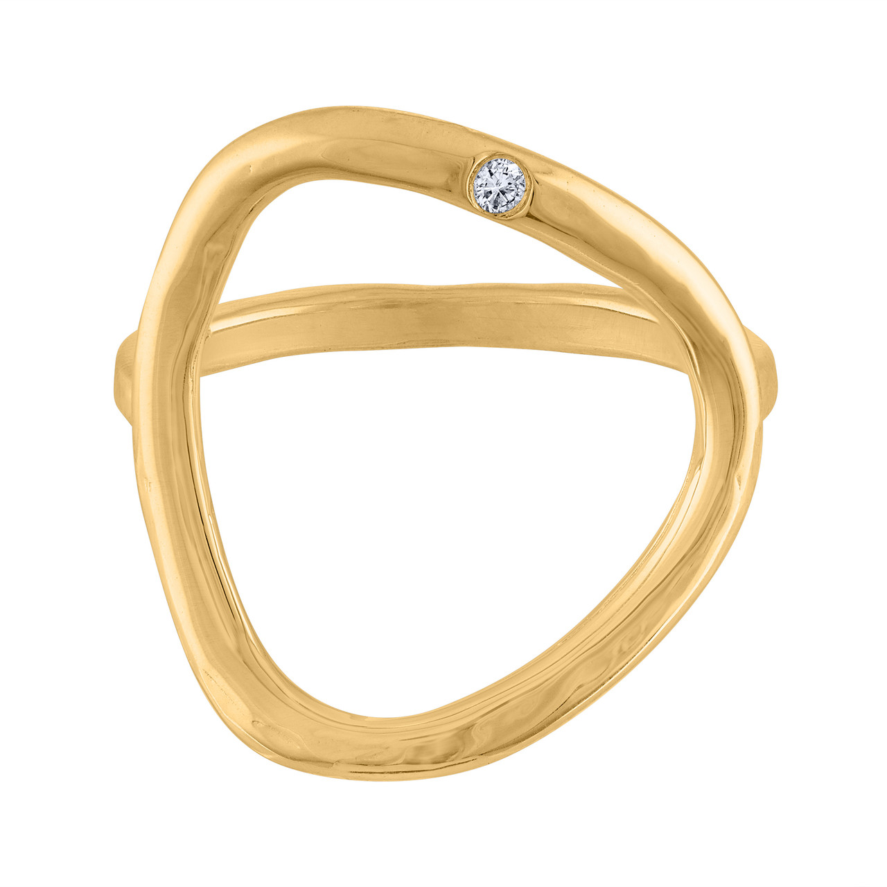 14K Rose Gold Diamond Cocktail Ring 