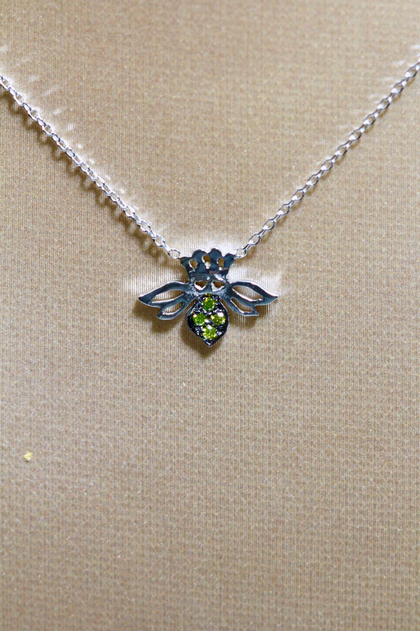 Bronze Bee Necklace with Gold Fill 18 Inch Chain