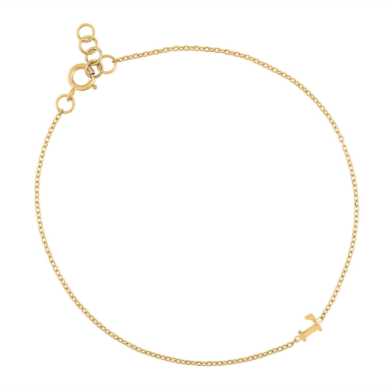 14K Gold Multi Block Letter Name Bracelet – Baby Gold