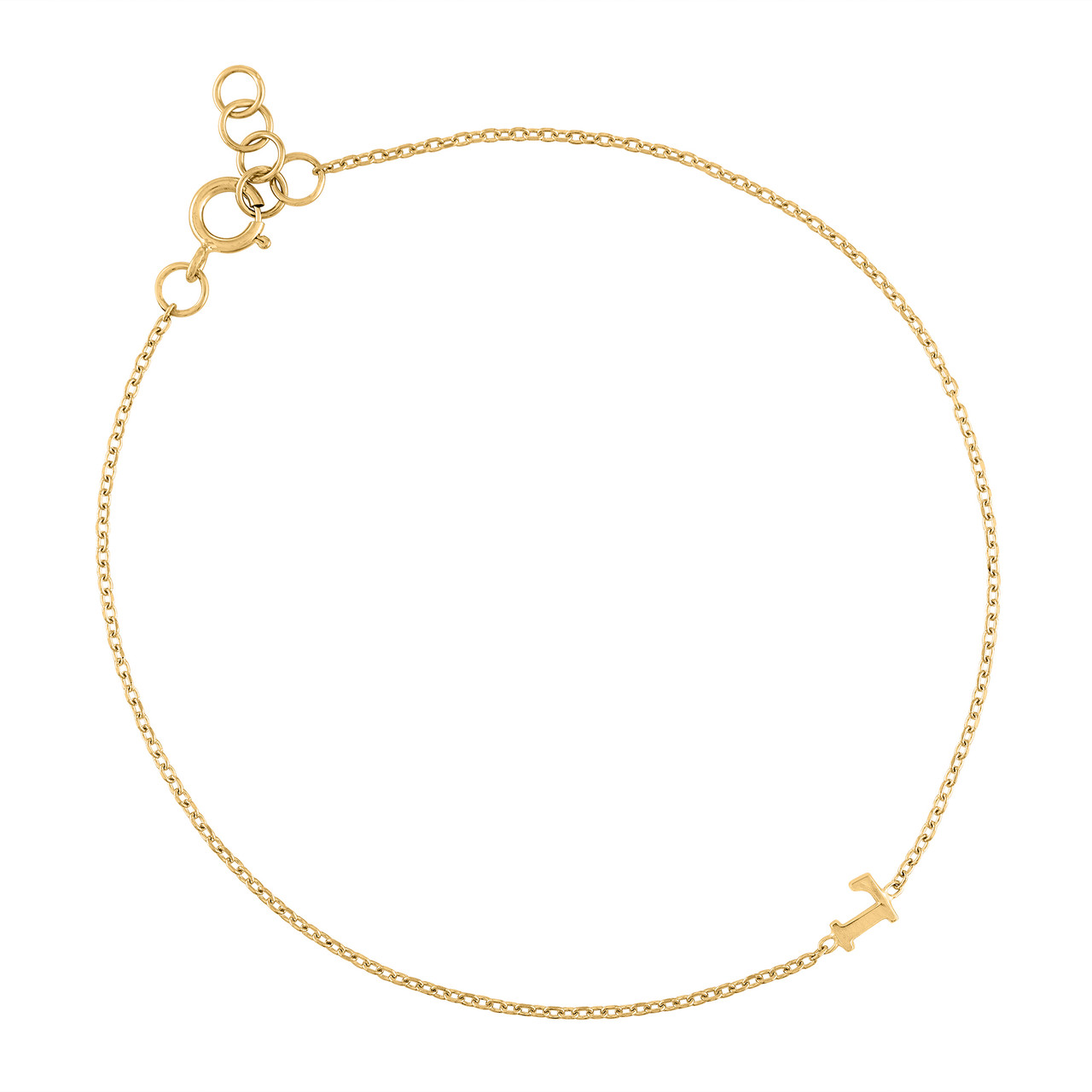 Personalized 2 Letter Bracelet in 14K Gold