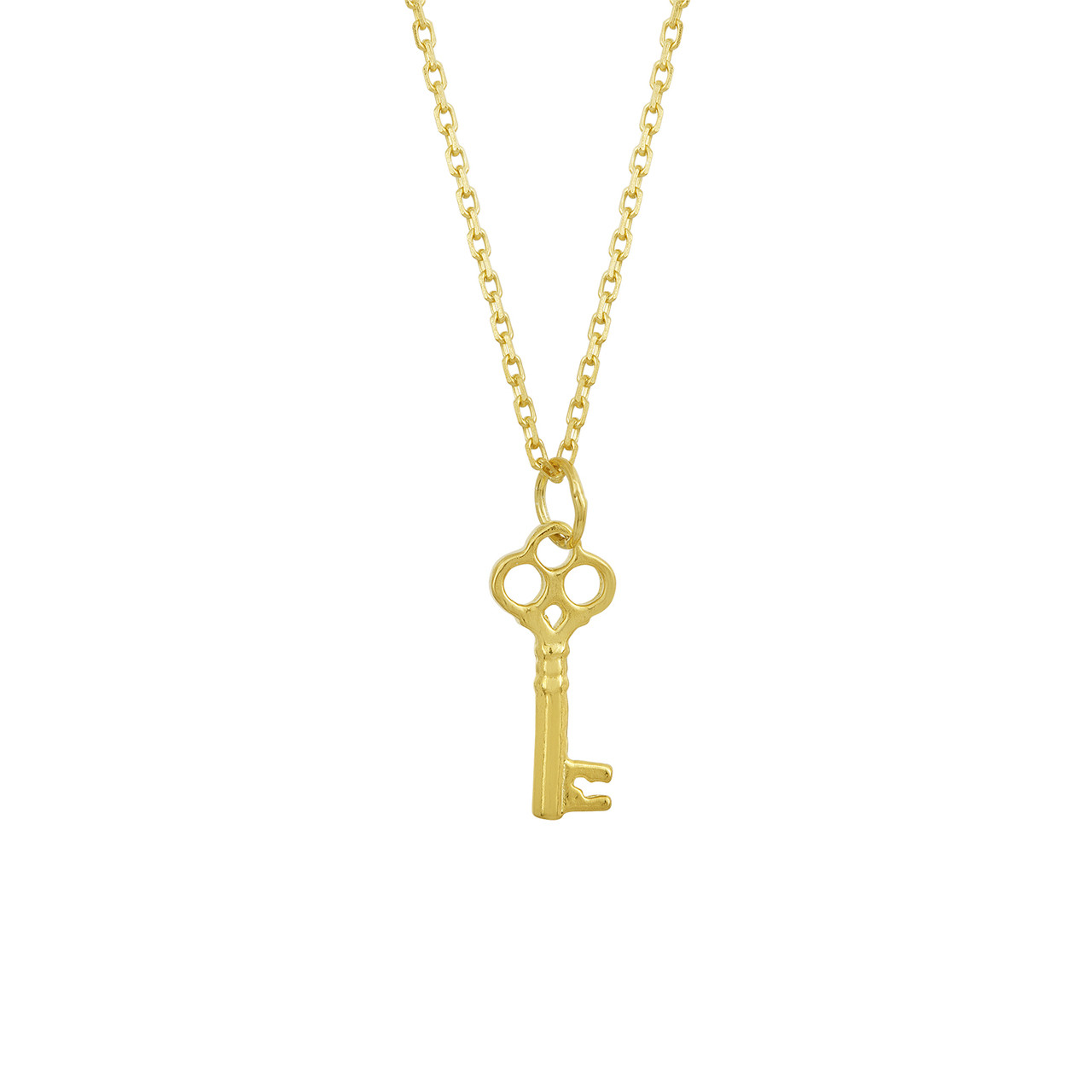 Pretty Diamond Key Pendant in Rose gold 18k | Schmucktraeume.com