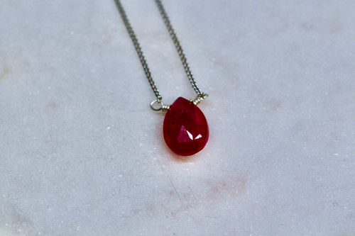 Lab-Created Ruby Necklace Diamond Accents Sterling Silver | Kay Outlet
