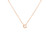 Solid Gold Tiny Initial Necklace, 14K Rose Gold Initial Necklace, Solid Gold Layering Necklace