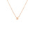 Solid Gold Tiny Initial Necklace, 14K Rose Gold Initial Necklace, Solid Gold Layering Necklace