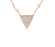 14K Rose Gold Triangle Diamond Necklace