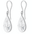 Unique Diamond Teardrop Earrings, 14K White Gold Diamond Teardrop Earring, Exquisite Hand Engraved Diamond Earring