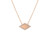 Exquisite Rhombus Diamond Necklace, 14K Rose Gold Minimal Statement Beauty, Unique 14K Rose Gold Diamond Necklace Handmade 