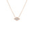 Exquisite Pave Diamond  Rhombus Necklace, 14K Rose Gold Sideway Diamond Argyle Necklace, Unique Hand Crafted 14K Rose Gold Diamond Necklace 
