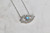 Sterling Silver Evil Eye Cz Necklace, Opal Necklace, Handmade