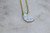 Handmade 14k Yellow Gold White Opal Moon Necklace 