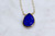 14K Yellow Gold Blue Lapis Pendant