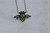 14K White Gold Diamond Bee Necklace