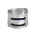 Wide Sterling Silver Band With Pave Sapphires, Wide Statement Cigar Band, Sapphire Hand Made Sterling Silver Ring 