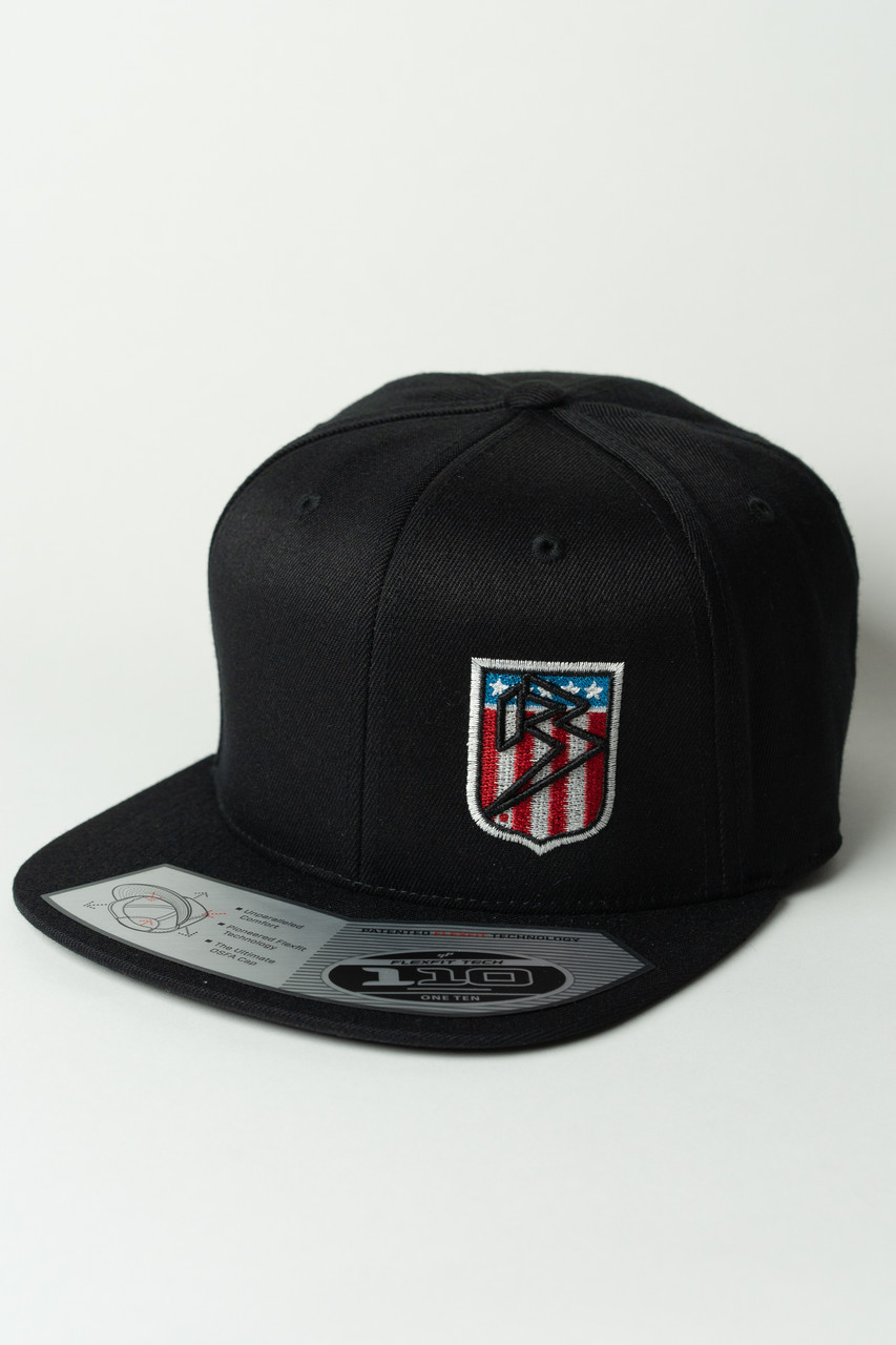 red white and blue snapback hat