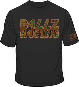 B477Z R4C1NG Camo with Orange T-shirt SKU # 0117-0107