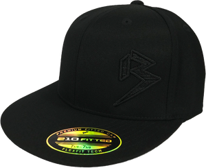 BLITZ Hat Black/Black/Black on all Black 210 Premium Fitted Sku # 0251F-010101