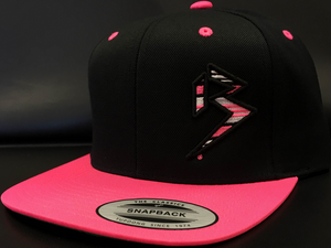 B SHIELD BLK/HOT PINK/MINT Classic SNAPBACK Hat Flat Bill hats, Caps, hats,  dirt bike hats, mens hats, motocross hats