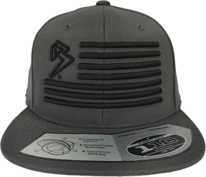 B FLAG FLEXFIT 110® PREMIUM SNAPBACK DARK GREY/BLACK