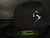 BLITZ Hat Black/Cyan/White on all Black 210 Premium Fitted Sku # 0251F-018802