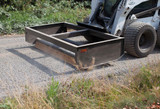 84" skid steer box grader attachment.