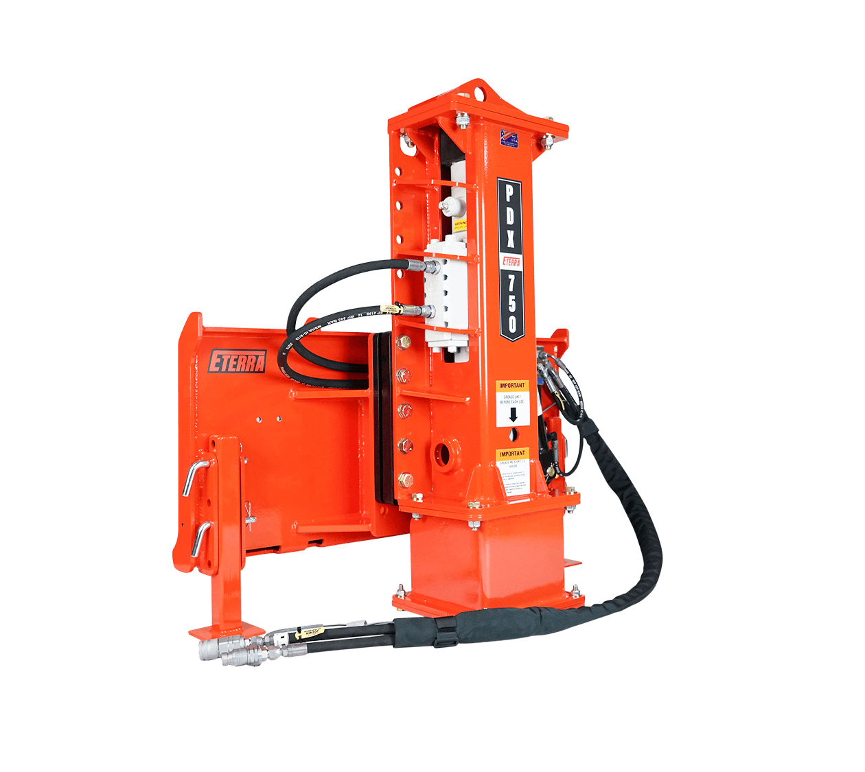 PDX 750 Post Driver Attachment Skid Steer Excavator Eterra