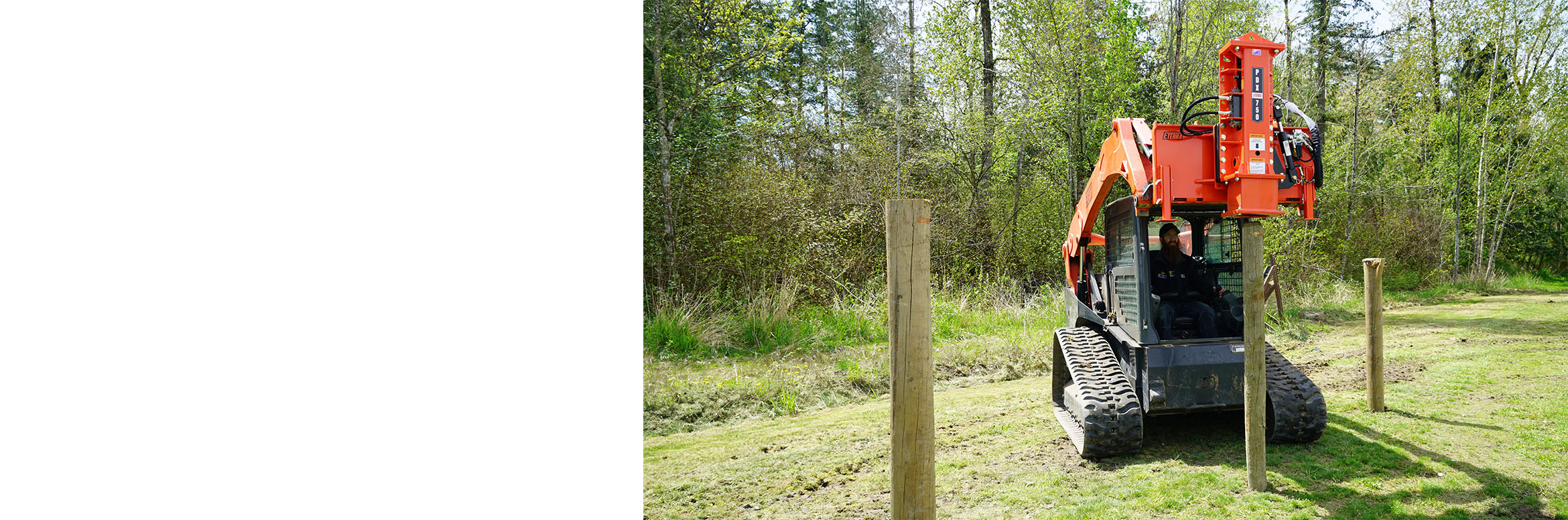 Skid Steer & Excavator Post Driver Attachments Eterra