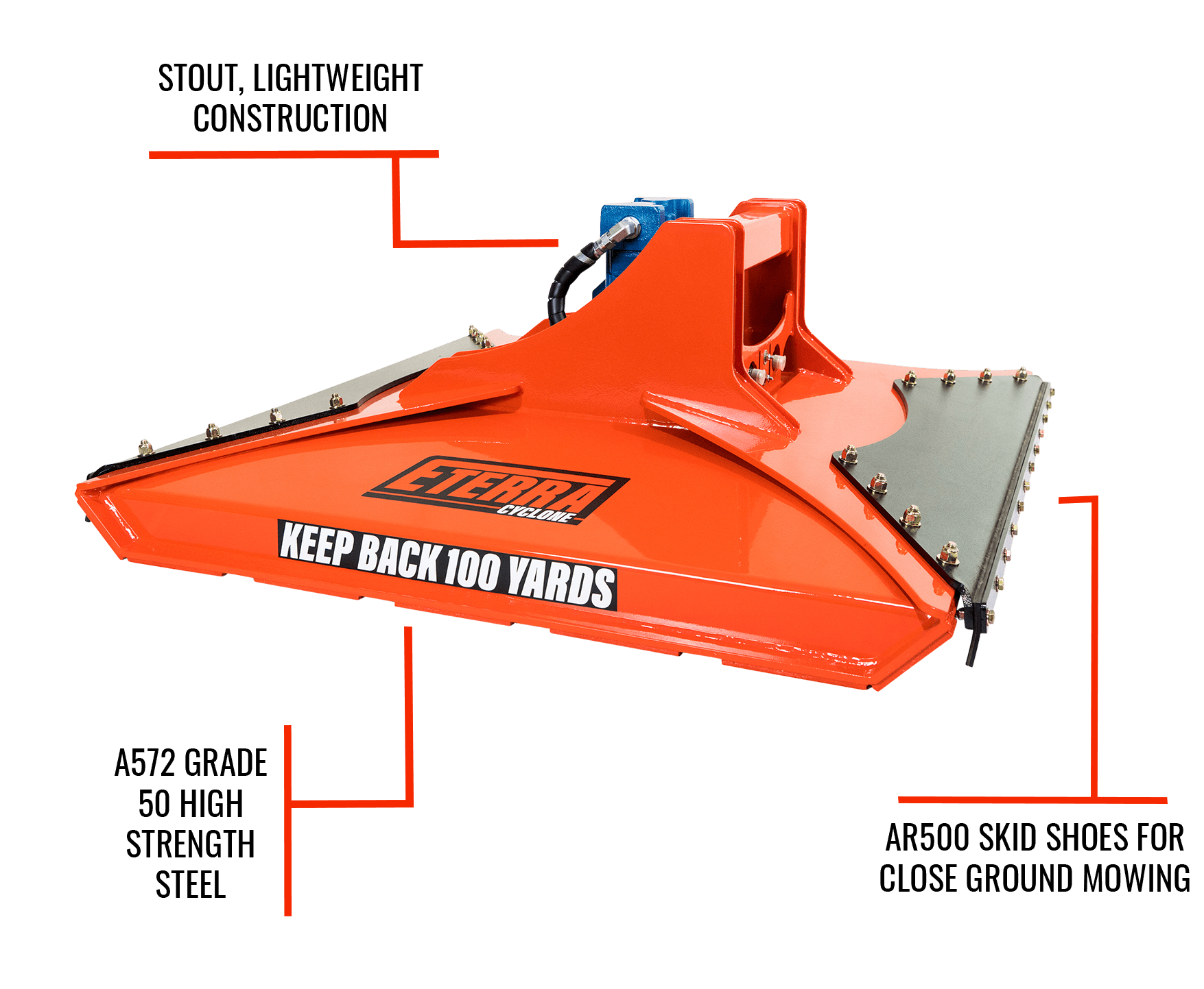 48" Cyclone Rotary Brush Mower Attachment Eterra
