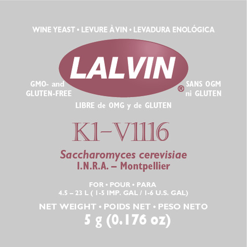 Lalvin K1-V1116 Wine Yeast