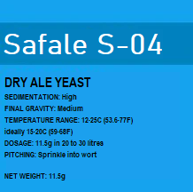 Safale S-04 Yeast